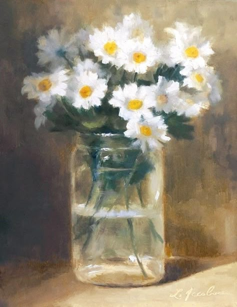 Fine Arts Aesthetic, Daisy Widget, Art For Widgets, Daisies Aesthetic, Daisy Flower Painting, Daisy Flower Art, Daisies Painting, Daisy Aesthetic, Daisy Art