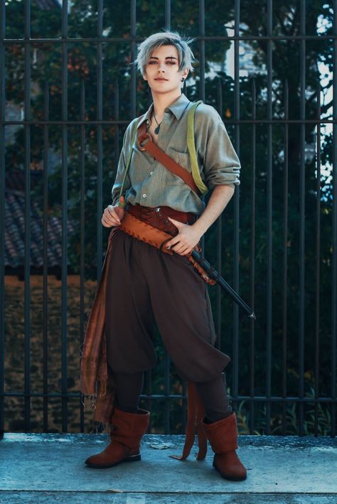 Casual Fantasy Clothing, Medieval Clothing Men, Medieval Outfit, Ren Faire Outfits, Medieval Fair, Pirate Cosplay, Ren Faire Costume, Medieval Clothes, Pirate Outfit