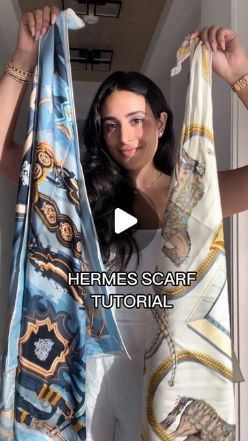 Shiran Melamed on Instagram: "Cost of Hermes RTW- thousands 💰, cost of Hermes scarf tied as a top - $500 ( x2 in this case ) 💁🏻‍♀️ #hermes #hermesscarf #styletips #hermesbag #minikelly   Which tutorial do you want to see next?" Hermes 140 Scarf Outfit, Styling Hermes Scarf, Style Hermes Scarf, Hermes 90x90 Scarf Outfit, Hermes Silk Scarf Outfit, Ways To Style Silk Scarf, Hermes Scarf Top, Hermes Scarf Styling, How To Tie Silk Scarf