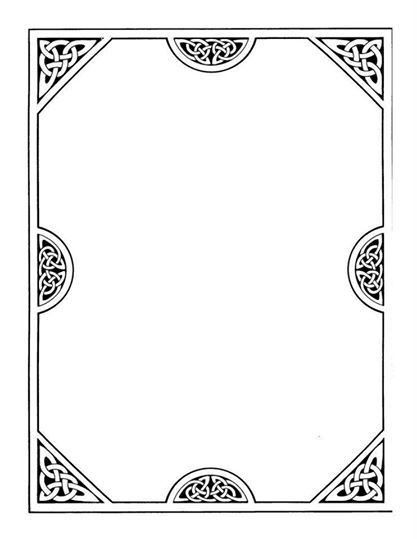 Celtic Patterns Border, Art Nouveau Graphic Design, Blank Frames, Celtic Border, Free Adult Coloring Printables, Pagan Crafts, Adult Colouring Printables, Leather Patterns, Page Borders Design