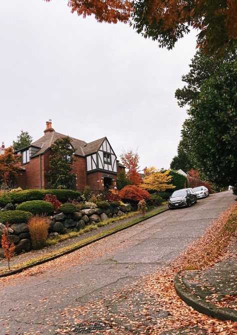 Seattle Autumn Aesthetic, Seattle Fall Aesthetic, Autumn In Seattle, Washington State Aesthetic Fall, Autumn In Washington State, Seattle Autumn, Autumn America, Fall In Seattle, Fall Neighborhood