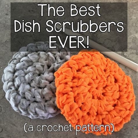 A pattern for the best dish scrubber ever! And a giveaway :) Grandmas Dishcloth, Scrubby Yarn Crochet Patterns, Orange Scrub, Crochet Dish Scrubber, Scrubby Yarn Crochet, Kitchen Scrubbies, Scrubbies Crochet Pattern, Decoupage Pumpkins, Dish Scrubbies