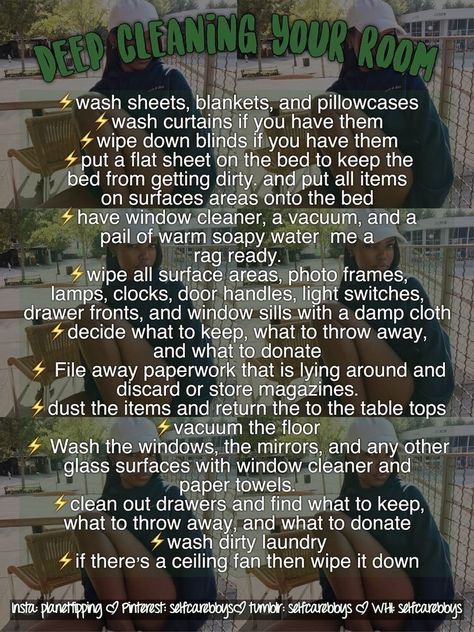 Cleaning Bedroom Checklist, Deep Cleaning Bedroom, Teens Bedroom Ideas, Cleaning Your Room, Bedroom Checklist, Cleaning Hacks Bedroom, Bedroom Cleaning, Putz Hacks, Room Cleaning Tips