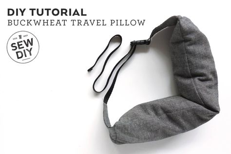 DIY Tutorial – How to Sew a Buckwheat Travel Pillow | Sew DIY Sewing Bags Diy, Picnic Blanket Diy, Travel Pillow Diy, Neck Pillow Pattern, Travel Pillow Pattern, Diy Bags No Sew, Elegant Pillow, Sac Diy, Bags Diy