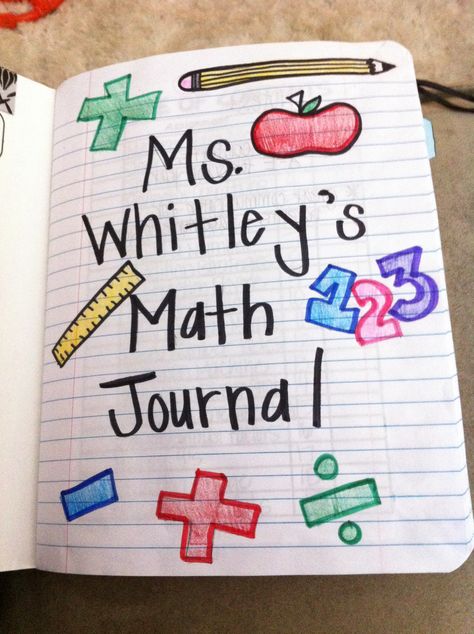 Cover Page Math Journal, Math Education, Page Decoration, Cover Ideas, Cover Page, Title Page, Education Math, Cover Pages, 3rd Grade