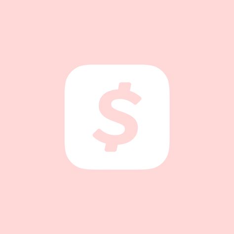 Cash App Icon, Pink + Core + Aesthetic, Pink Cash, Red App Icons, Pink Telephone, Pastel Pink Icons:), Ios14 Icons, App Ikon, App Logos