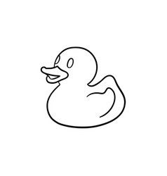 Rubber duck Royalty Free Vector Image - VectorStock Small Rubber Duck Tattoo, Simple Rubber Duck Tattoo, Tattoo Rubber Duck, Rubber Duck Outline, Tiny Rubber Duck Tattoo, Rubber Duckie Tattoo, Rubber Duck Tattoo Outline, Rubber Ducky Drawing, Easy Tats