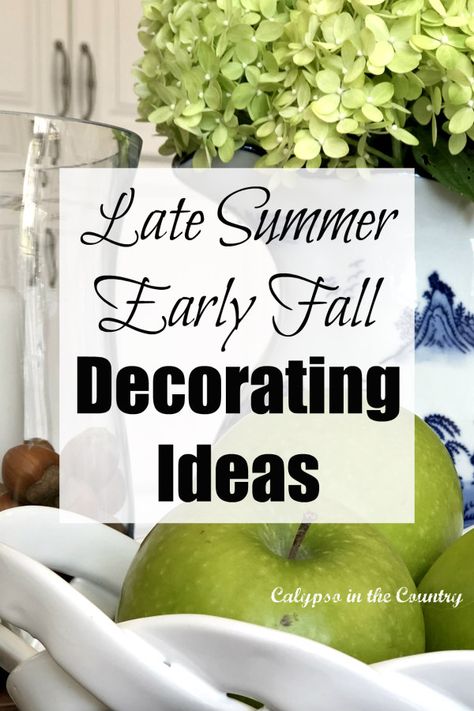 Late Summer - Early Fall Decorating Ideas for the Home September Decorations, Early Fall Decorating, Late Summer Early Fall, Embrace The Change, Summer Mantel, Fall Mantle Decor, Fall Vignettes, Change Of Seasons, Fall Decorating Ideas