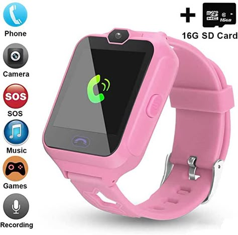 Amazon.com: toys for girls that are 9 years old Phone Watch For Kids, Princess Toys, Cool Gifts For Kids, Watches Unique, Cheap Gifts, Micro Sd Card, Kids Watches, Gift For Girls