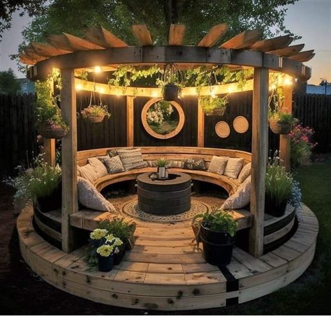 Backyard Fireplace, Dream Life House, Backyard Renovations, Decorating Home, Backyard Remodel, Home Decor Ideas Living Room, Backyard Inspiration, Backyard Inspo, Outdoor Decor Backyard