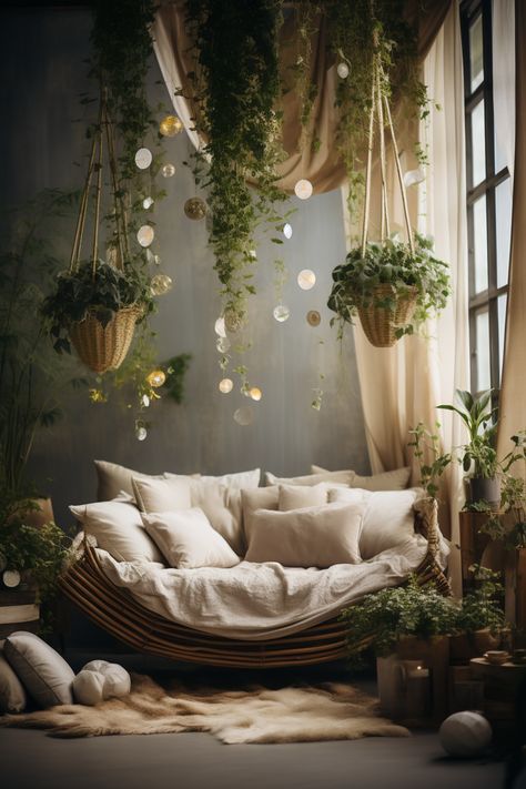 [PaidLink] 14 Top Rustic Boho Living Room Decor Guides You'll Want To Use In No Time #rusticboholivingroomdecor Bohemian Zen Room, Plant Boho Living Room, Meditation Living Room, Nature Themed Living Room, Bohemian Living Room Decor Boho Chic, Boho Meditation Space, Boho Rustic Living Room, Boho Decor Diy Bohemian Homes, Boho Spa