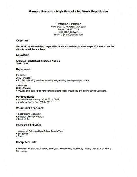 Simple Resume Examples, First Job Resume, First Resume, Professional Resume Examples, Free Resume Examples, College Resume, Job Resume Samples, Resume No Experience, Cv Writing