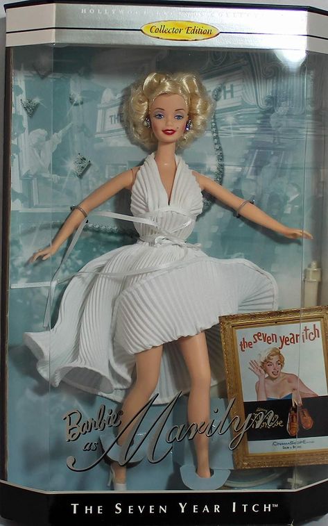 Celebrity Barbie Dolls, The Seven Year Itch, Seven Year Itch, Barbie 90s, Barbie Doll Set, Hollywood Dress, Barbie Collector Dolls, Barbie Style, Barbie Vintage