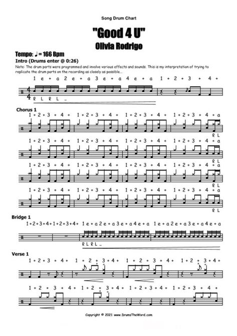 Good 4 U Olivia Rodrigo, Sheet Music Tattoo, Tenor Saxophone Sheet Music, Popular Piano Sheet Music, Learn Drums, Good 4 U, Trumpet Sheet Music, Drum Band, Clarinet Sheet Music