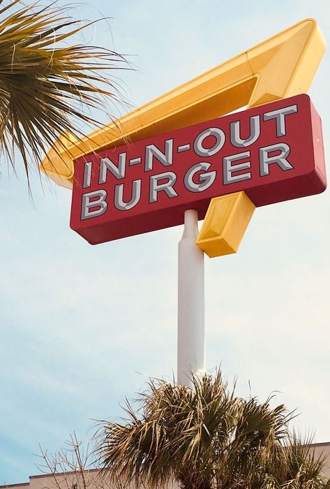 In And Out Burger, In N Out Burger, Beach Wall Collage, In-n-out Burger, In N Out, Bedroom Wall Collage, La Food, Orange Walls, Orange Aesthetic