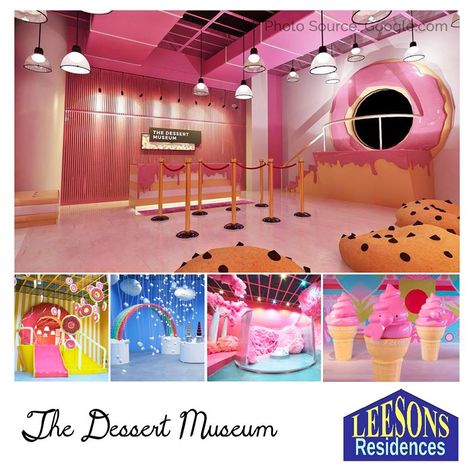 Dessert Museum, Modern Office Ideas, Ice Cream Museum, Photo Studio Design, Candy Room, Bakery Design Interior, Selfie Wall, Drawing Interior, Candy Companies