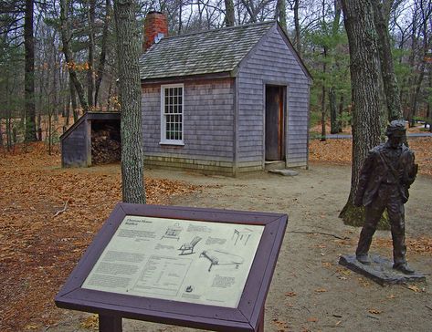 Woodland Display, Fall Foliage Trips, Shepherd Huts, Walden Pond, Historical Homes, Road Trip Camping, New England Fall, Tiny Cottage, Cabin Interiors