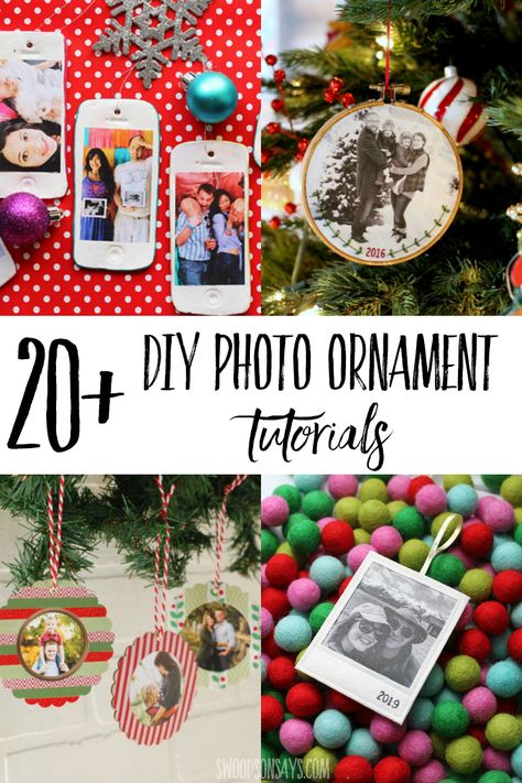 Try one of these diy photo ornament tutorials and make a sentimental Christmas decoration or gift this year! Handmade ornaments are such a fun Christmas craft and all of these add a personal touch with a family photo. #christmas #christmascrafts Christmas Ornaments Pictures Photo, Kids Christmas Ornament Crafts With Picture, Ornament With School Picture, Easy Diy Picture Ornament, Sled Picture Ornament, Picture Ornaments Diy Photo Transfer, Homemade Christmas Ornaments For Family, School Picture Gift Ideas Christmas Crafts, Kid Craft Ornament Ideas