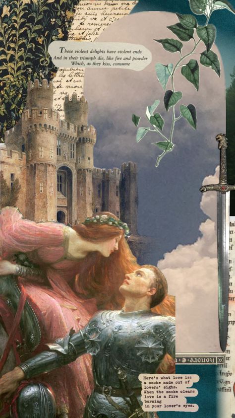 #medieval #romeoandjuliet Romeo And Juliet Wallpaper, Juliet Wallpaper, Romeo + Juliet Aesthetic, Lovers Eyes, Oh Honey, Art Appreciation, Romeo And Juliet, What Is Love, Phone Backgrounds