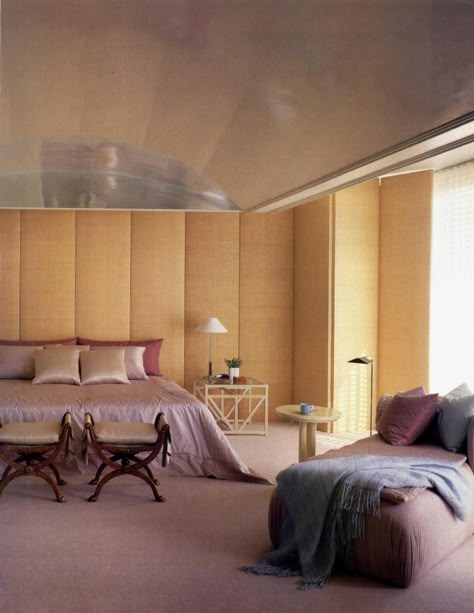 Print: | Architectural Digest Archive 80s Modern Home Decor, Architectural Digest Bedroom, 90s Interior, Outdoor Decoration Ideas, 80s Interior, Pierre Paulin, Relaxing Bedroom, Design Del Prodotto, The Change