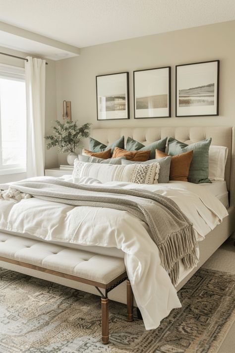 Top 5 Beige Bedroom Decor Ideas White Tan Bedroom Ideas, White Bedroom With Tan Accents, Accessible Beige Bedroom Ideas, Beige Guest Bedroom, Light Brown Bedroom Ideas, Beige And Gray Bedroom, Beige Comforter Bedroom Ideas, Beige Bed Frame Room Ideas, Beige Headboard Bedroom Color Schemes