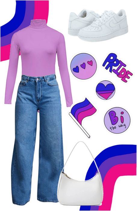 Bisexual Outfit | ShopLook Bisexual Pride Outfit Ideas, Bi Outfits Aesthetic, Bisexual Outfits Aesthetic, Bi Pride Outfit, Bisexual Outfits Style, Bisexual Style, Cute Pride Outfits, Pride Outfit Ideas Women, Bi Outfits