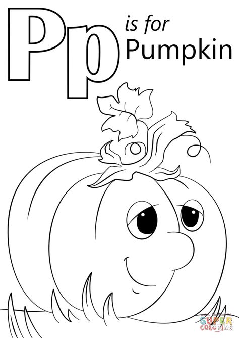 P Is For Pumpkin Craft, P For Pumpkin Preschool, P For Pumpkin, Letter P Crafts For Toddlers, Letter P Pumpkin Craft, P Is For Pumpkin, P Is For, Letter P Craft, F Is For Fall Coloring Page