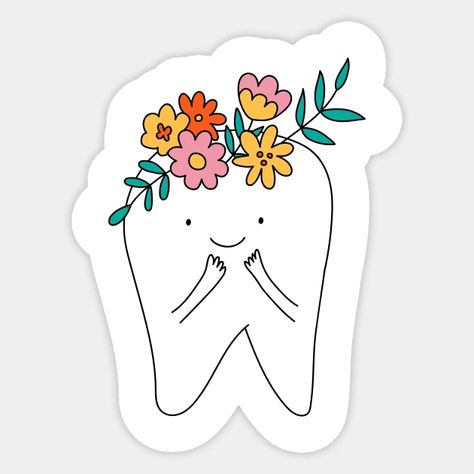 Dentist Stickers Printable, Cute Dental Wallpaper, Dentistry Stickers, Dentist Stickers, Dental Stickers, Teeth Sticker, Engineer Cartoon, Tooth Sticker, Cartoon Tooth