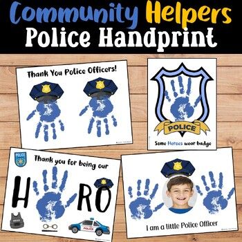 Community Helpers week Police officer handprint are just what you may be looking for Community Helpers week . These Police craft handprints are perfect  art and craft center. This  resource contains cutePolice officre handprint templates in colored version.It's a part of our SUPER SAVER Handprint Growing Bundle. Check it out now!Looking for more Hats? Do check Community Helpers Hats Editable Name Crowns - Community Helpers Week CraftOur Fire Safety Week Handprint Templates are a Fun and Educatio Police Handprint Craft, Fire Department Crafts For Preschool, Crafts For Community Helpers, Community Helper Handprint Craft, Community Helper Craft Preschool, Police Officer Theme Preschool, Police Officer Art Preschool, Police Arts And Crafts For Kids, Fireman Preschool Crafts