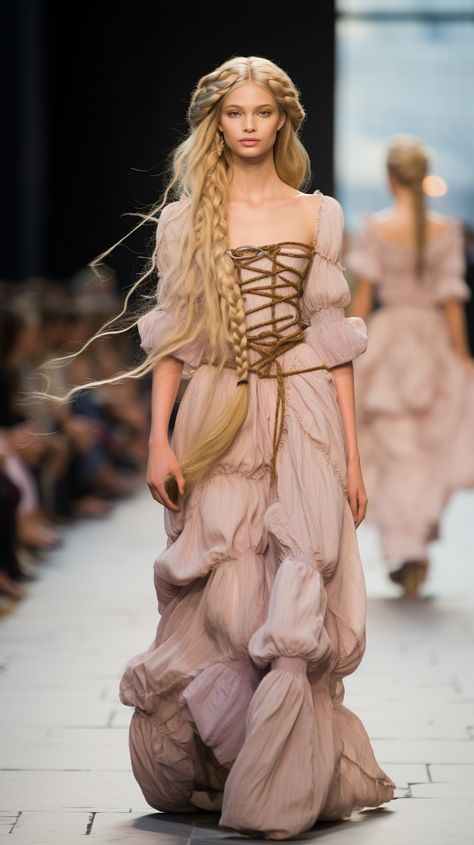 Fairy Fashion Show, Medieval Inspired Fashion Runway, Fairy Tale Fashion Runway, Fairy Tale Fashion, Luxury Whimsical Fairy Dress For Dress-up, Sleeping Beauties: Reawakening Fashion Met Gala, Rpg Clothes, Real Outfits, Dreamy Gowns