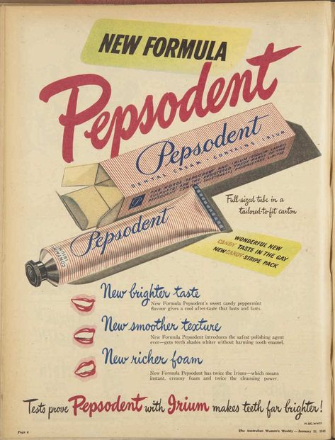 1948 advertisement for Pepsodent toothpaste : Free Download, Borrow, and Streaming : Internet Archive Homemade Mouthwash, Foot Reflexology Massage, Good Advertisements, Loose Tooth, Commercial Advertisement, Reflexology Massage, Healing Touch, Receding Gums, Old Advertisements