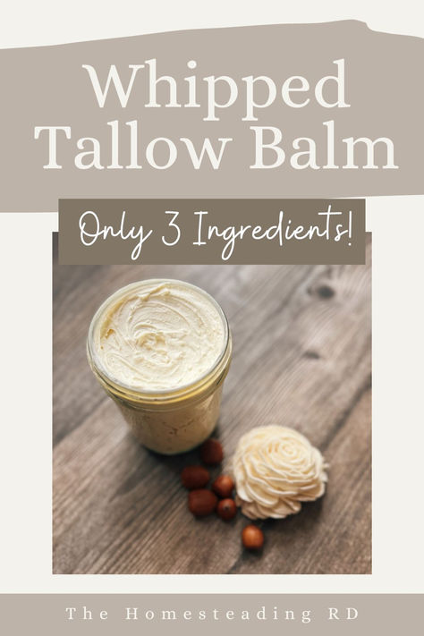 Tallow Recipe, Whipped Tallow Balm, Face Cream Recipe, Whipped Tallow, Tallow Balm, Balm Recipe, Salve Recipes, Lotion Recipe, Skincare Secrets