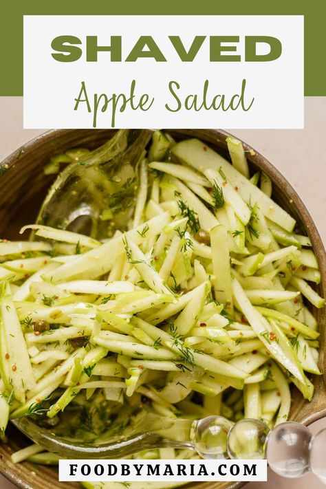 Granny Smith Apple Slaw, Things To Make With Granny Smith Apples, Granny Smith Apple Salad, Recipes With Green Apples Granny Smith, Vegan Apple Salad, Green Apple Salad Recipes, What To Make With Green Apples, Summer Apple Recipes, Recipes With Granny Smith Apples