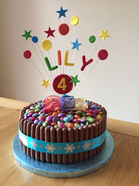 Smartie Cake Decoration, Smartie Cake Ideas, Smarties Rainbow Cake, Rainbow Smartie Cake, Birthday Cake Smarties, Smartie Birthday Cake, Smarties Cake Birthday, 10th Birthday Cakes For Boys, Smartie Cake