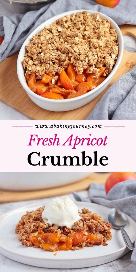 Easy Apricot Dessert Recipes, Apricot Crisp Recipes, Vegan Apricot Recipes, Fresh Apricot Recipes Healthy, Apricot Recipes Healthy, Apricot Crumble Recipe, Apricot Crisp, Apricot Crumble, Apricot Dessert