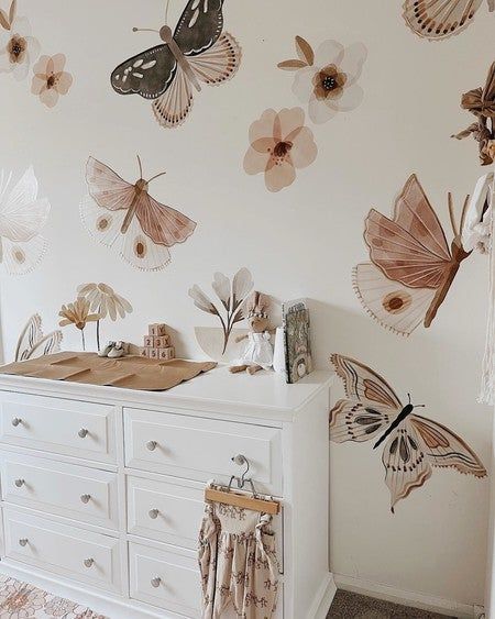 Butterfly Baby Room, Butterfly Bedroom, Butterfly Room, Butterfly Nursery, Butterfly Wall Decals, Reborn Nursery, Baby Room Inspiration, Nursery Room Inspiration, Nursery Baby Room