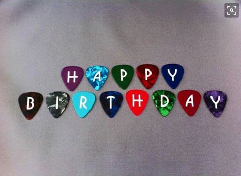 Happy birthday guitar picks Birthday Message Board, Happy Birthday Guitar, Birthday Guitar, Birthday Message, Happy A, Guitar Picks, Message Board, Billiard Balls, The Happy