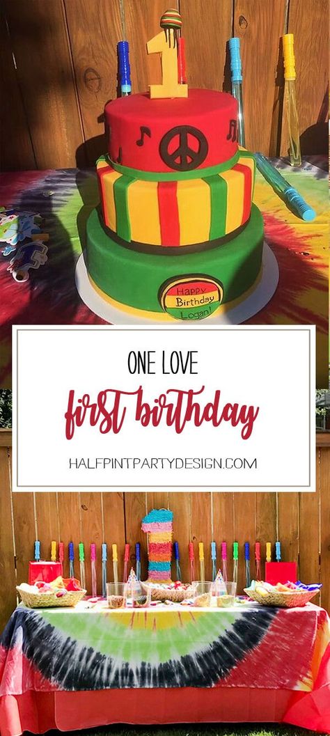 One Love First Birthday Party - Parties With A Cause | Unique first birthday gifts, Rasta party, Birthday One Love 1st Birthday Party, One Love First Birthday Party Theme, Rasta Party Decorations, Rasta Cake, Unique First Birthday Gifts, Rasta Party, 1st Birthday Boy Themes, Parties Themes, Unique Birthday Party Ideas