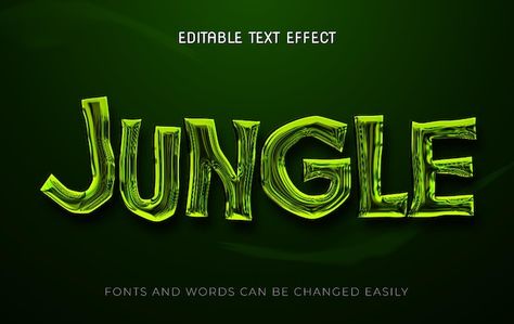 Jungle tale 3d editable text effect | Premium Vector #Freepik #vector #jungle-font #nature-font #jungle-text-effect #tropical-rainforest Jungle Font, Jungle Logo, Wood Template, Nature Font, Party Logo, Typo Logo, 3d Text Effect, 3d Text, Tropical Rainforest