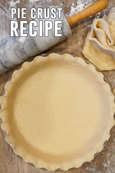 Don’t be overwhelmed by the thought of making homemade pie crust. This easy pie crust recipe is delicious and simple to make. Its has an amazing buttery taste and a flaky and delicious texture. This recipe makes enough dough for a top and a bottom for any pie. Grandmas Perfect Pie Crust Recipe, Amish Pie Crust Recipe, Homemade Pie Crust Easy, Pumpkin Pie Crust Recipe, Amish Baking, Easy Pie Crust Recipe, Apple Pie Crust, Pie Crust Top, Flaky Pie Crust Recipe