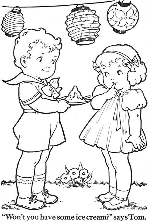 Coloring Book~Blue Ribbon - Bonnie Jones - Picasa Web Albums Vintage Coloring Pages, Nursery Embroidery, Vintage Coloring Books, Coloring Printables, A Coloring Page, Human Drawing, Colouring Printables, Printable Coloring Book, Skylanders