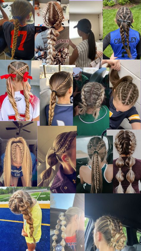 Girl Wrestling Hairstyles, Hairstyles For Wrestling, Hair For Softball, Wrestling Hairstyles, Girls Wrestling, Softball Hair, Cute Sporty Hairstyles, Soccer Hairstyles, Concert Hairstyles