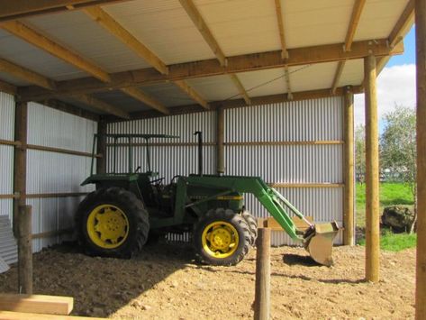 Tractor Shed Ideas, Tractor Shed, Horse Shed, Building A Pole Barn, Shed Building, Farm Shed, Build Your Own Shed, Firewood Shed, Hay Barn