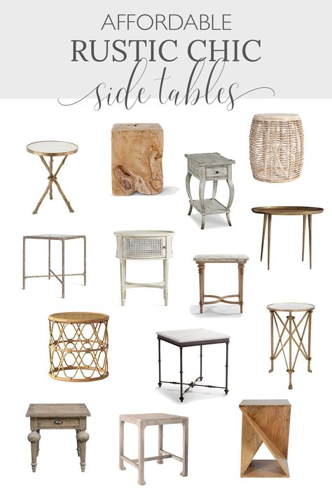 End tables can be the perfect accents in your living room. This shopping guide will help you choose the best side tables for your space. French Country End Tables, Side Table Decor Ideas, Modern French Farmhouse Decor, Modern French Home, Modern Side Table Design, Decor Side Table, Lamp Side Table, Side Table Lamp, Side Table Styling