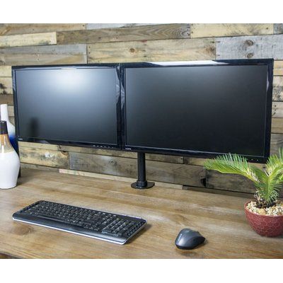 Vivo Dual Monitor 27" Array Desk Mount Workstation Setup, Tech Office, Laptop Desk Stand, Dual Monitor Stand, Organization Skills, Dual Monitor, Studio Gear, Monitor Stand, Adjustable Desk