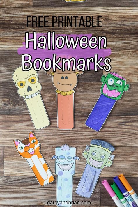 Halloween Bookmarks Free Printable, Scary Bookmarks, Reading Encouragement, Printable Halloween Bookmarks, Spooky Bookmarks, Halloween Party Craft, Halloween Writing Prompts, Halloween Bookmarks, Halloween Activities Preschool