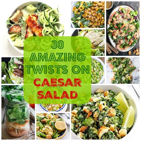 Caesar Salad With A Twist, Unique Caesar Salad, Caesar Salad Variations, Fancy Ceaser Salad, Caesar Salad Ideas, Fancy Caesar Salad, Ceaser Salad Ideas, Best Ceasar Salad, Caesar Salad Recipes