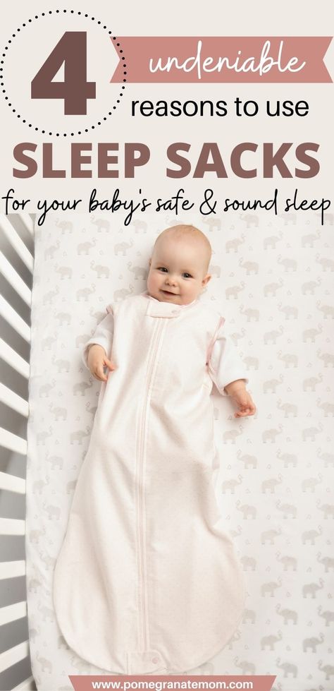 If you're wondering why use a sleep sack for baby, you'll find here all the answers about wearable blankets, aka sleep sacks or sleeping bags. Benefits of sleep sacks | sleeping bag for your baby | best sleep sacks for your baby via @pomegranatemom Newborn Sleep Clothes, Sleep Campaign, Bedtime Clothes, Sleep Sacks For Babies, Newborn Sleep Sack, Newborn Sleeping Bag, Baby Sleeping Bags, Pooh Nursery, Swaddle Sack