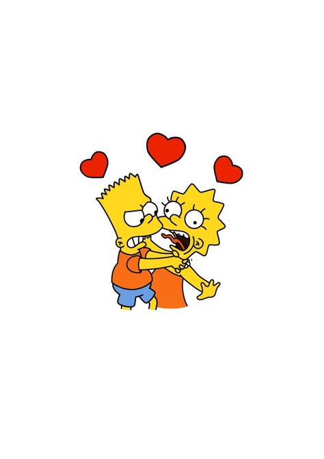 Bart And Lisa, Bart And Lisa Simpson, Tattoo Design Book, Sketch Ideas, Design Book, The Simpsons, Lisa Simpson, Color Tattoo, Looney Tunes