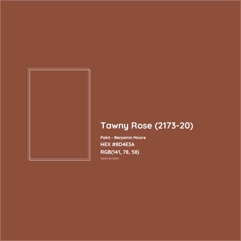 Benjamin Moore Tawny Rose (2173-20) Paint color codes, similar paints and colors Tawny Color, Analogous Color Scheme, Taupe Paint, Paint Color Codes, Rgb Color Codes, Hexadecimal Color, Rose Taupe, Choosing Paint Colours, Rgb Color Wheel